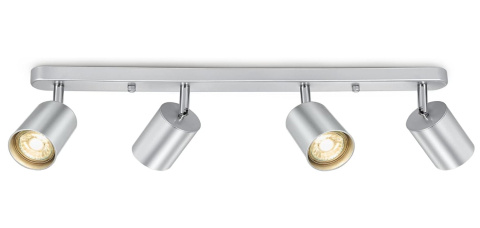 Anten Maja I GU10 Obrotowa lampa sufitowa 4 reflektory Srebrna Anten Maja I GU10 Obrotowa lampa sufitowa 4 reflektory Srebrna