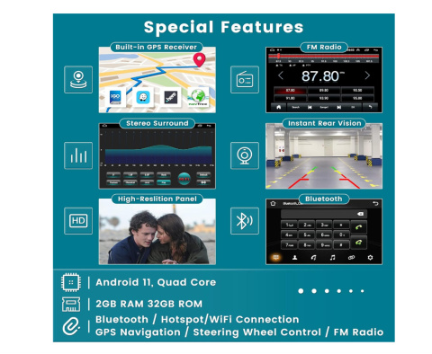 Radio samochodowe Hikity 2 kamera Android dla Opel Corsa Vivaro 7'' Radio samochodowe Hikity 2 kamera Android dla Opel Corsa Vivaro 7''