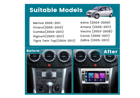 Radio samochodowe Hikity 2 kamera Android dla Opel Corsa Vivaro 7'' Radio samochodowe Hikity 2 kamera Android dla Opel Corsa Vivaro 7''