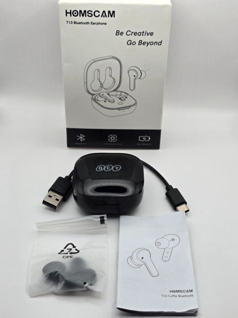 Słuchawki bezprzewodowe dokanałowe homscam T13 Bluetooth 5.1 Słuchawki bezprzewodowe dokanałowe homscam T13 Bluetooth 5.1