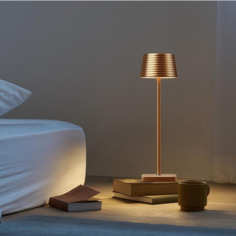 Lampka nocna LED wolnostojąca uniowersalna 35cm z wtyczką brąz Lampka nocna LED wolnostojąca uniowersalna 35cm z wtyczką brąz
