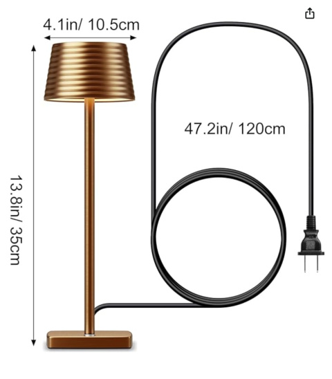 Lampka nocna LED wolnostojąca uniowersalna 35cm z wtyczką brąz Lampka nocna LED wolnostojąca uniowersalna 35cm z wtyczką brąz
