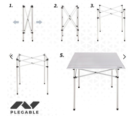 Aktive Camping Aluminiowy składany stół kempingowy 70x70x70cm.