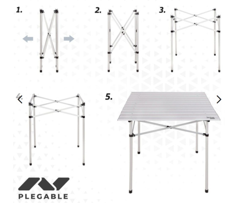 Aktive Camping Aluminiowy składany stół kempingowy 70x70x70cm. Aktive Camping Aluminiowy składany stół kempingowy 70x70x70cm.