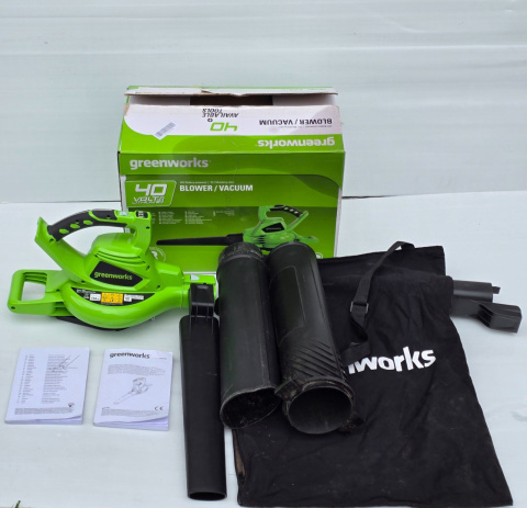 Greenworks 40V Dmuchawa do liści / Odkurzacz Premium GD40BV Greenworks 40V Dmuchawa do liści / Odkurzacz Premium GD40BV