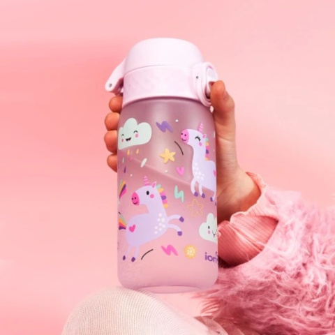 Ion8 Szczelna butelka na wodę dla dzieci bez BPA 350ml. jednorożec Ion8 Szczelna butelka na wodę dla dzieci bez BPA 350ml. jednorożec