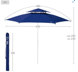 Parasol ogrodowy Ochrona przeciwsłoneczna OŚMIOKĄTNY DACH AKTIVE 280cm