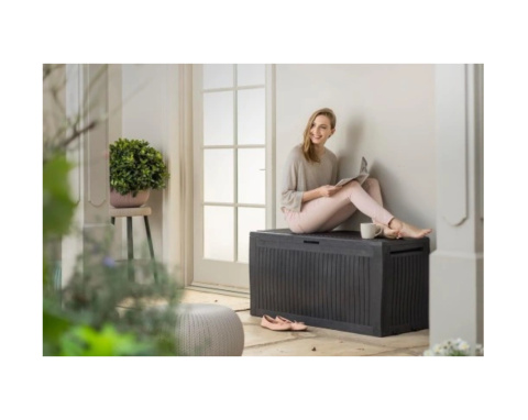 Skrzynia Ogrodowa Grafitowy 270 litrów 116,7 x 44,7 x 57cm Keter Comfy Skrzynia Ogrodowa Grafitowy 270 litrów 116,7 x 44,7 x 57cm Keter Comfy
