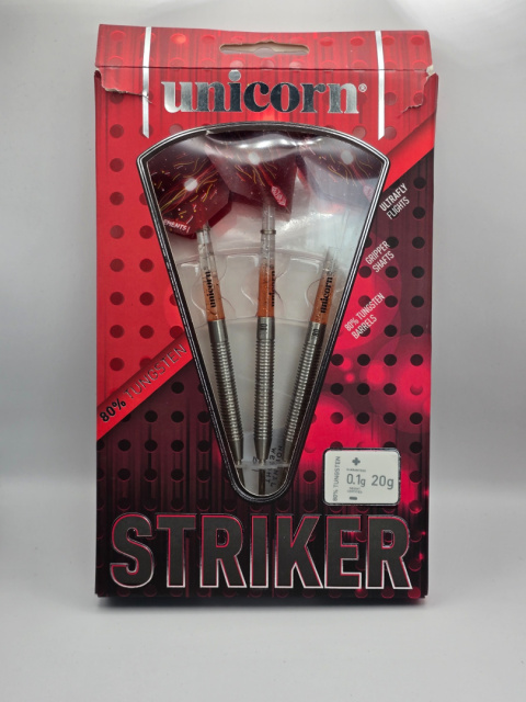 Unicorn STRIKER typ 1, 80% lotki ze stali wolframowej 20g. 3 sztuki Unicorn STRIKER typ 1, 80% lotki ze stali wolframowej 20g. 3 sztuki