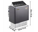 VEVOR Elektryczny Piec Do Sauny Suchej 9KW Stal Nierdzewna 41x28x57CM