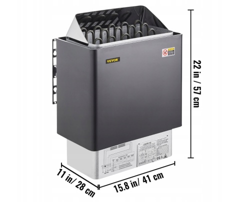 VEVOR Elektryczny Piec Do Sauny Suchej 9KW Stal Nierdzewna 41x28x57CM VEVOR Elektryczny Piec Do Sauny Suchej 9KW Stal Nierdzewna 41x28x57CM