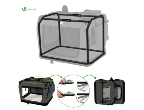 Vounot Składana torba transportowa dla psa dla kota 50x35x36cm Szara Vounot Składana torba transportowa dla psa dla kota 50x35x36cm Szara