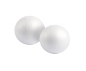 2 sztuki styropianowych kulek do majsterkowania,dekoracji, białe,15 cm