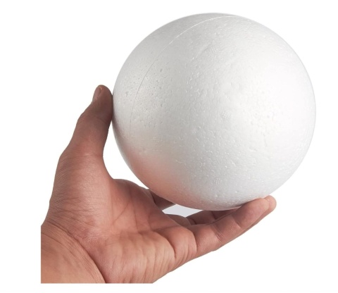 2 sztuki styropianowych kulek do majsterkowania,dekoracji, białe,15 cm