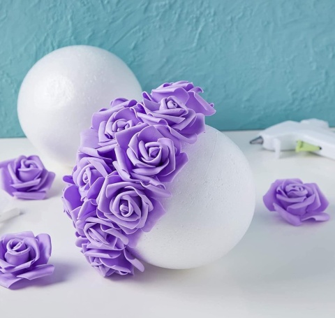 2 sztuki styropianowych kulek do majsterkowania,dekoracji, białe,15 cm