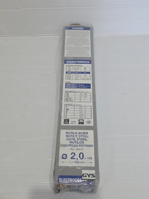 Elektrody rutylowe 2x350 mm GY38 (155 szt.) 085121GYS Elektrody rutylowe 2x350 mm GY38 (155 szt.) 085121GYS