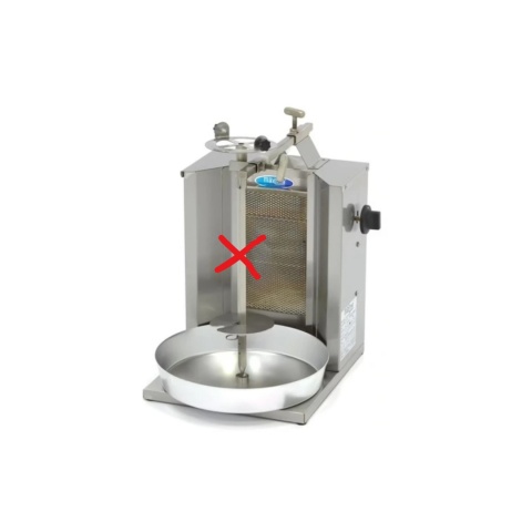 Kebab Grill Gazowy Gyros 1 Palnik Manualny do 10 kg Mięsa MAXIMA Kebab Grill Gazowy Gyros 1 Palnik Manualny do 10 kg Mięsa MAXIMA