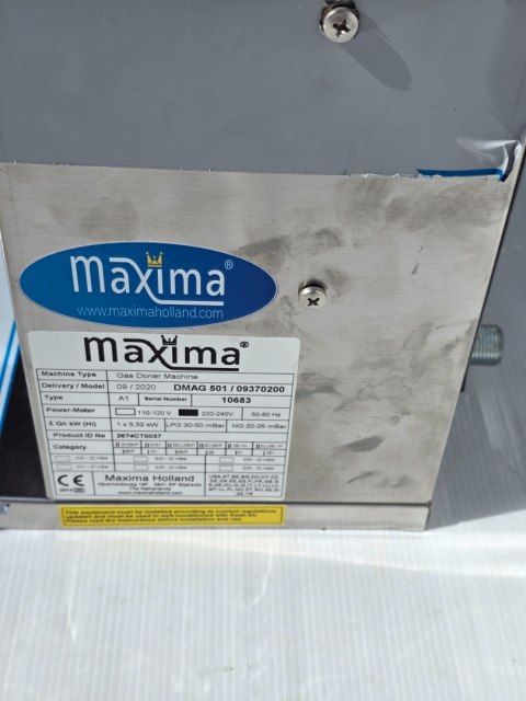 Kebab Grill Gazowy Gyros 1 Palnik Manualny do 10 kg Mięsa MAXIMA Kebab Grill Gazowy Gyros 1 Palnik Manualny do 10 kg Mięsa MAXIMA