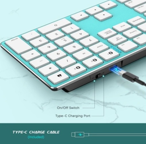 Klawiatura bezprzewodowa Niemiecka JOYACCESS Bluetooth Multi-Device