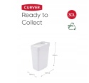 Kosz do segregacji śmieci Curver Ready To Collect modułowy 30 l biały