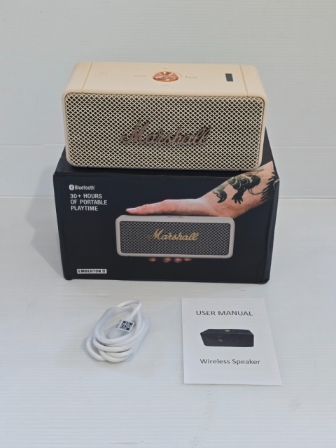 MARSHALL EMBERTON III głośnik bluetooth przenośny kremowy bezprewodowy MARSHALL EMBERTON III głośnik bluetooth przenośny kremowy bezprewodowy