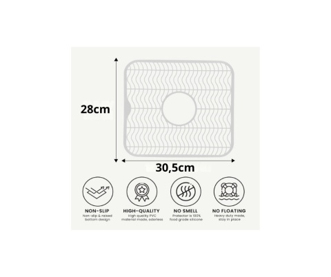 Mata ochronna zlewu KUCHENNEGO 2szt. plastikowa krata sztywna 30x28cm
