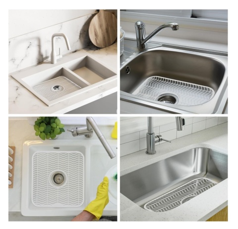 Mata ochronna zlewu KUCHENNEGO 2szt. plastikowa krata sztywna 30x28cm