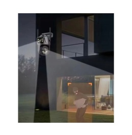 Podwójna kamera WIFI 4K 8MPX PTZ ICSee ZEWNĘTRZNA 360 ALARM Monitoring