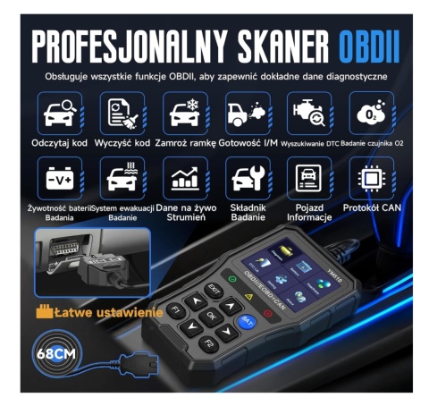 Ulepszony YM519 uniwersalny skaner OBD2 i tester baterii skaner kodów Ulepszony YM519 uniwersalny skaner OBD2 i tester baterii skaner kodów