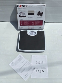 Waga Łazienkowa Analogowa Haeger BS-MEB.006A Czarny/Biały 130 KG
