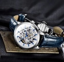 Zegarek PAGANI DESIGN PD-1638 Skeleton Blue Automatic 3ATM HARDLEX+BOX