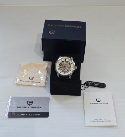 Zegarek PAGANI DESIGN PD-1638 Skeleton Blue Automatic 3ATM HARDLEX+BOX Zegarek PAGANI DESIGN PD-1638 Skeleton Blue Automatic 3ATM HARDLEX+BOX
