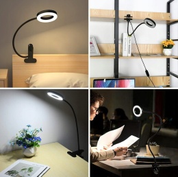 2 x Elastyczna lampa biurowa NOCNA do czytania USB 3 TRYBY ŚWIECENIA