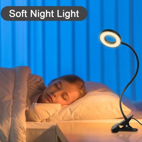 2 x Elastyczna lampa biurowa NOCNA do czytania USB 3 TRYBY ŚWIECENIA