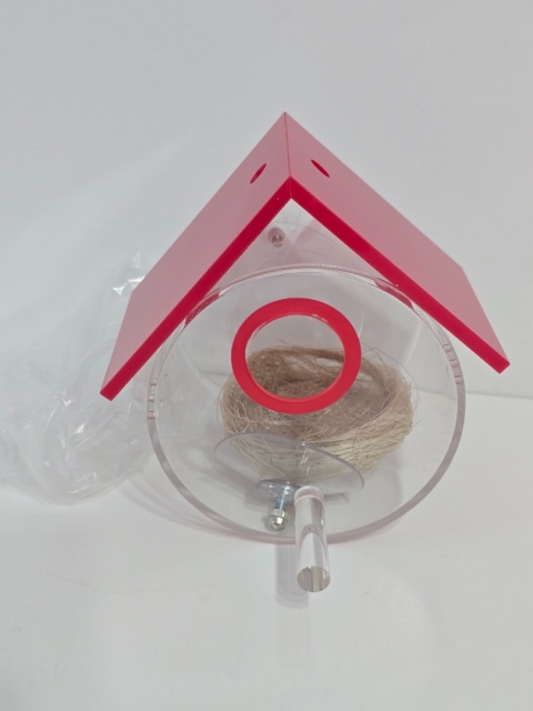 2x karmik dla ptaków z przylgą na okno szybę transparentny nowoczesny