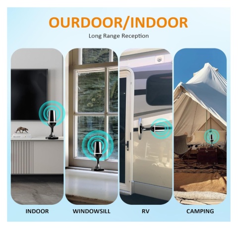 Antena zewnętrzna wewnętrzna 4k HDTV TV AERIAL PORTABLE SUPPORT 1080p