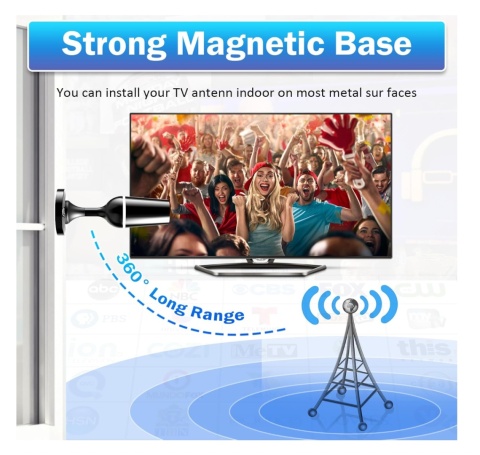 Antena zewnętrzna wewnętrzna 4k HDTV TV AERIAL PORTABLE SUPPORT 1080p