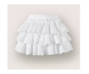 Biała elegancka mini spódniczka z falbanami Rozmiar M