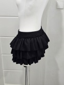 Czarna elegancka mini spódniczka z falbanami Rozmiar M