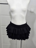 Czarna elegancka mini spódniczka z falbanami Rozmiar M