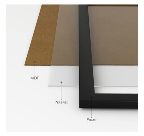 Czarne ramki na zdjęcia 5 szt. na ścianę i wolnostojące 17x12cm