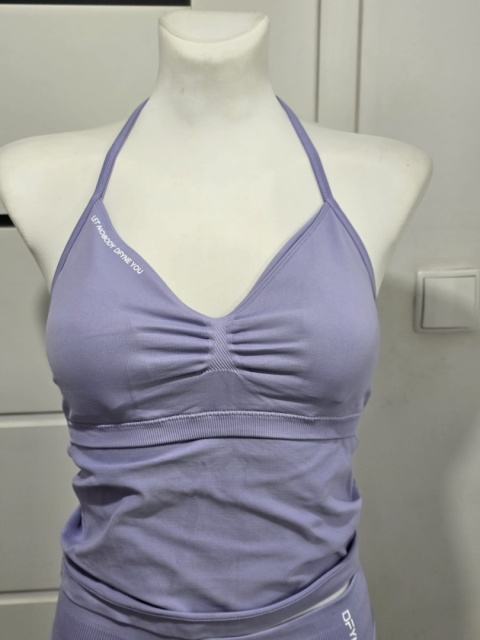 Damski tank top sportowy fitness wbudowany biustonosz Roz. S
