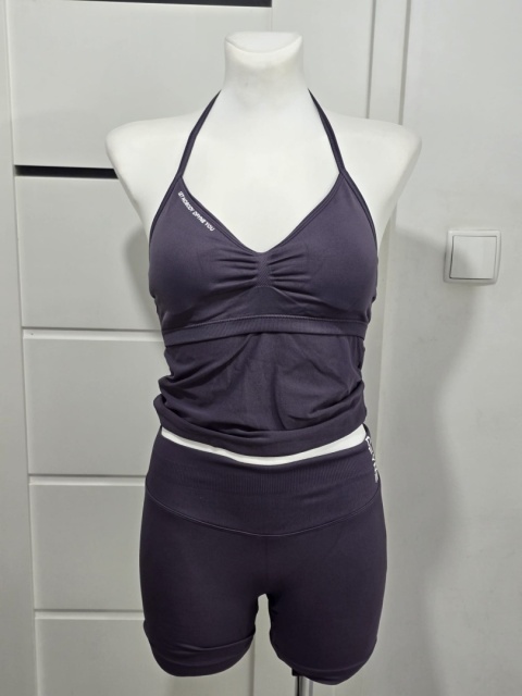 Damski tank top sportowy fitness wbudowany biustonosz Roz. S