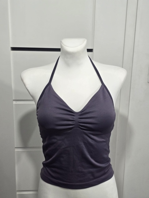 Damski tank top sportowy fitness wbudowany biustonosz Roz. S