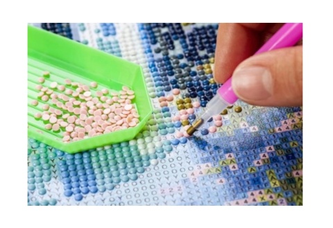 Haft Diamentowy Diamond Painting Mozaika 65cm x 45cm ziemia kosmos