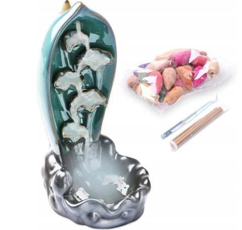 Kominek Zapachowy Zestaw Kadzidło Wodospad do Aromaterapii Backflow