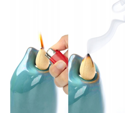 Kominek Zapachowy Zestaw Kadzidło Wodospad do Aromaterapii Backflow