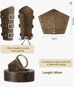 Kostium na karnawał strój Vikinga męski kostium pas 2x paski Roz.XL