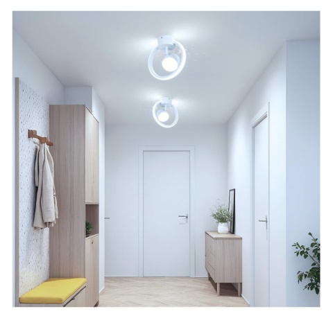 Kuwork Lampa sufitowa LED do sypialni o obrotie 90 stop. efekt gwiazd