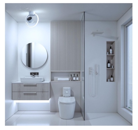 Kuwork Lampa sufitowa LED do sypialni o obrotie 90 stop. efekt gwiazd